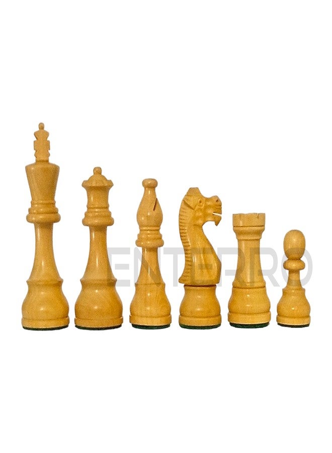 Enterro Wooden Chess Pieces 3.75 inch Staunton German Knight Classic Series - Made of Acacia and Boxwood (Without Chess Board) - Image 1